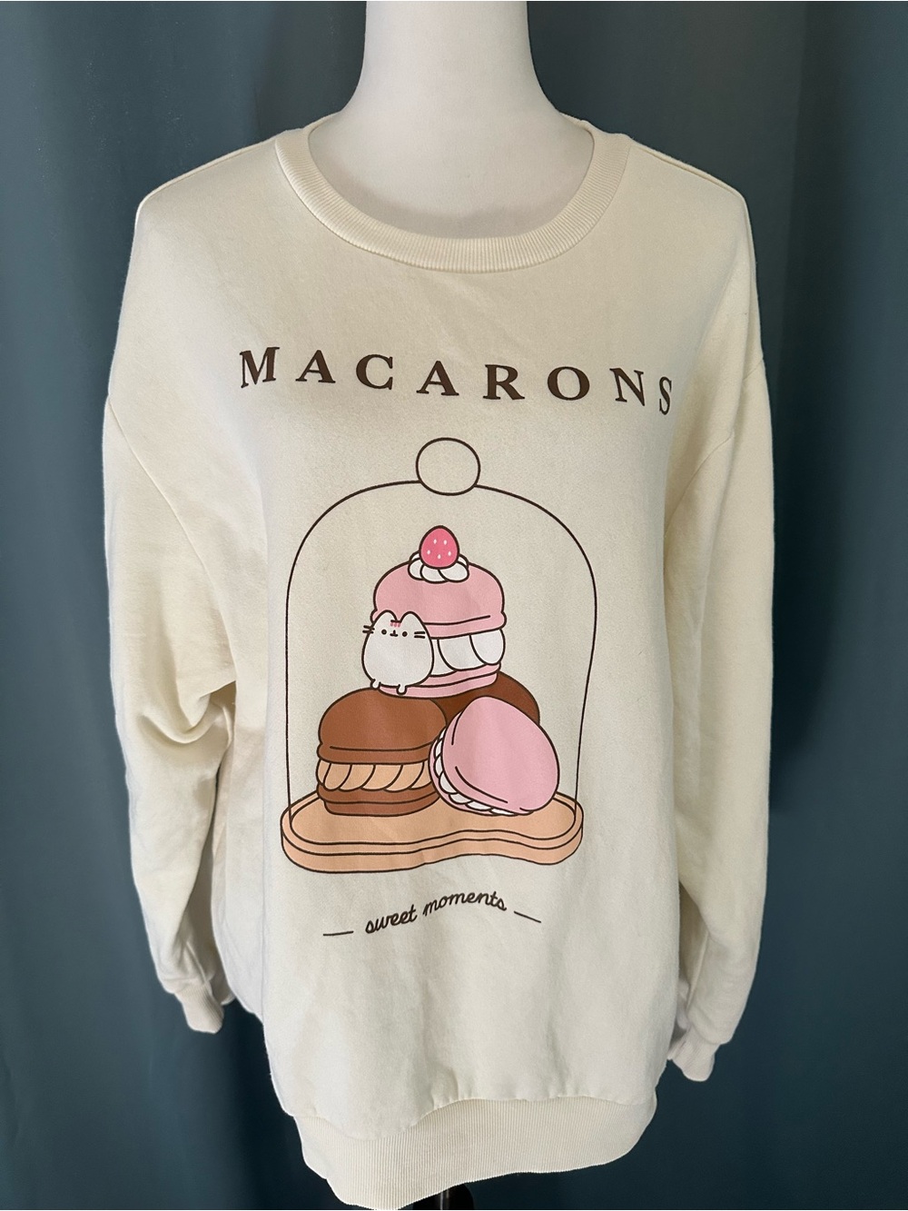 Pusheen Box Macarons Sweatshirt Womens XL Sweet Moments 2025 CultureFly Cat